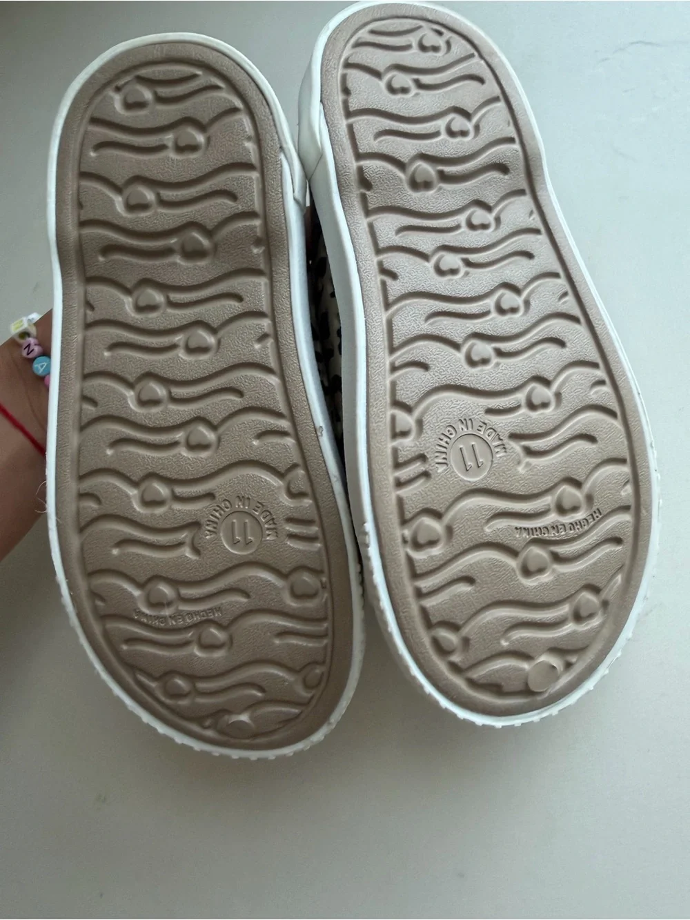 Old Navy Leopard Print Mary Jane Slip-Ons - Beige, Black, White
